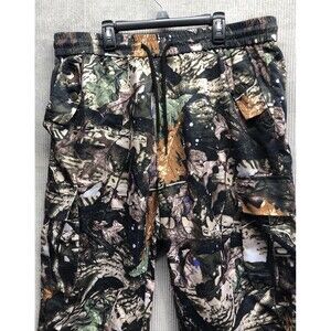 Unbranded Unisex Cargo Camo Pants XXL Drawstring Pockets Outdoor Adventure